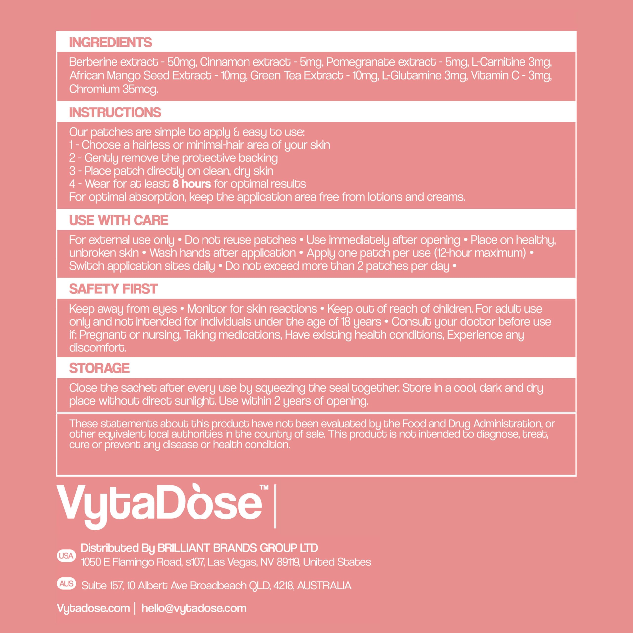 Subscribe and Save option for Vytadose patches