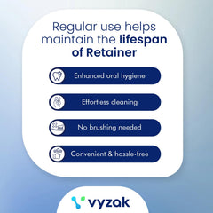 Vyzak tablets used with ultrasonic cleaning machine