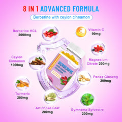 Berberine, Turmeric, and Cinnamon blend label image