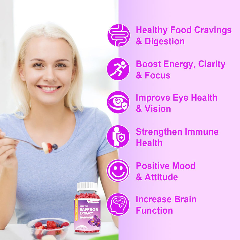 Illustration of the 10-in-1 benefits: focus, mood, eye health, memory and metabolism