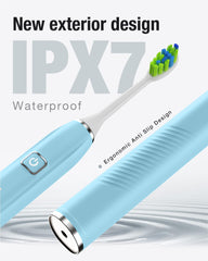 W-shape brush head design for thorough cleaning