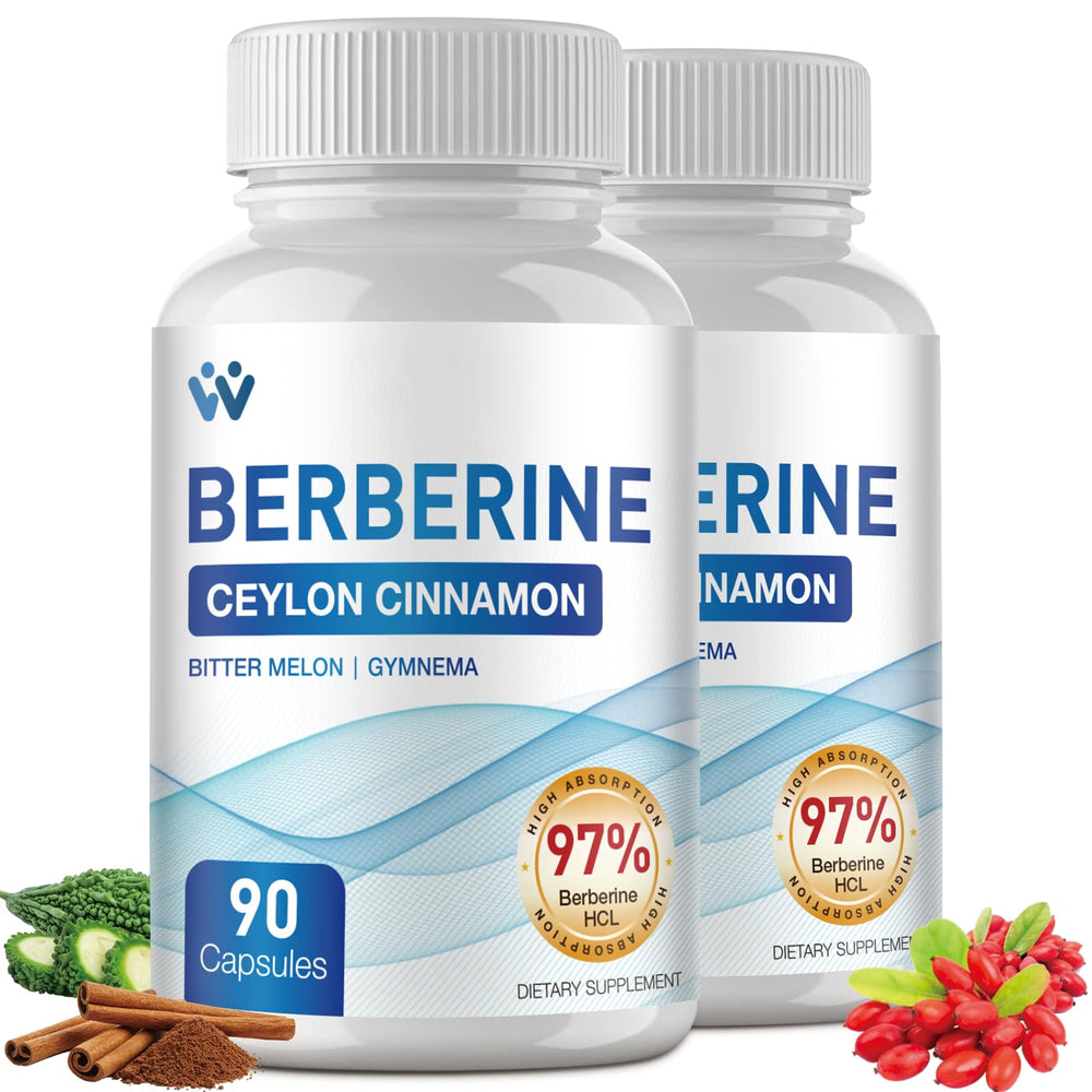 Front view of WACHRAY Berberine Supplement bottle with label