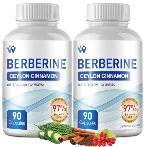 WACHRAY Berberine 1500mg bottle with Cinnamon - 180 capsules