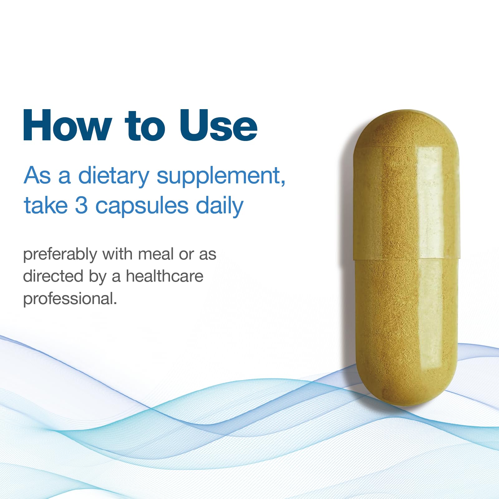 90 capsules bottle with clean label and ingredients list