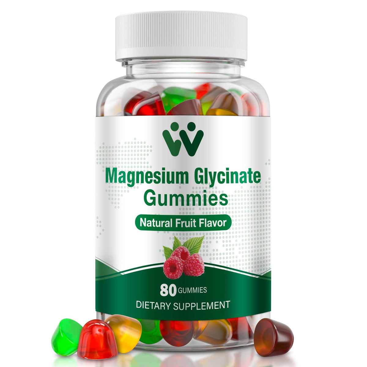 Front view of WACHRAY Magnesium Glycinate Gummies bottle