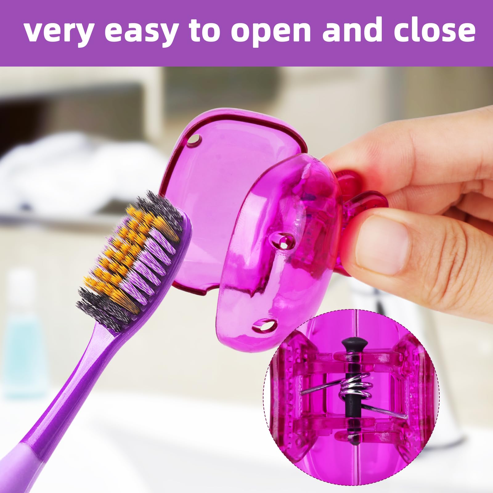 Waenerec toothbrush head cover cap in red