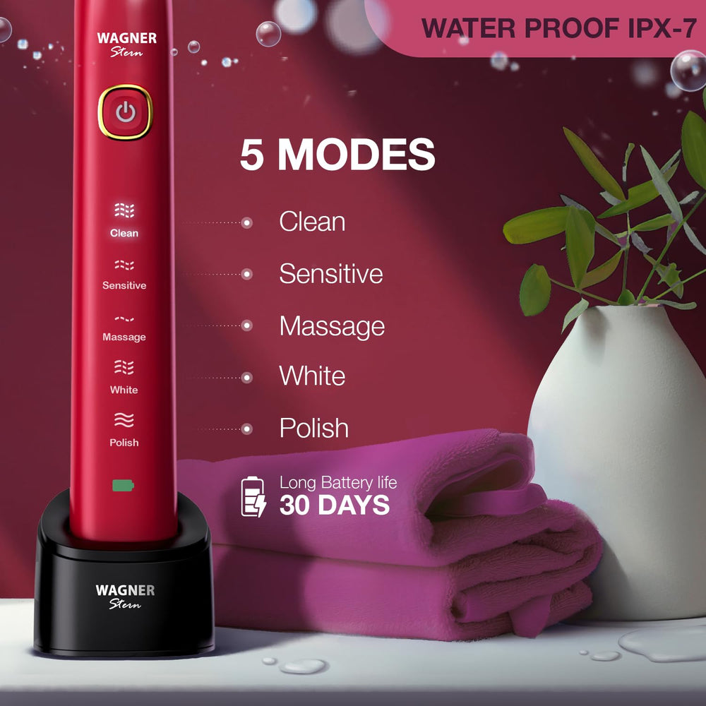 Eight soft brush heads for the Ruby Red Edition
