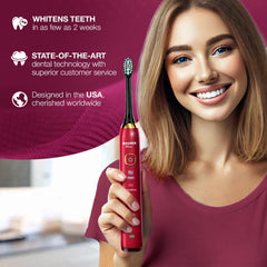 Close-up of a soft brush head from the Ruby Red Edition