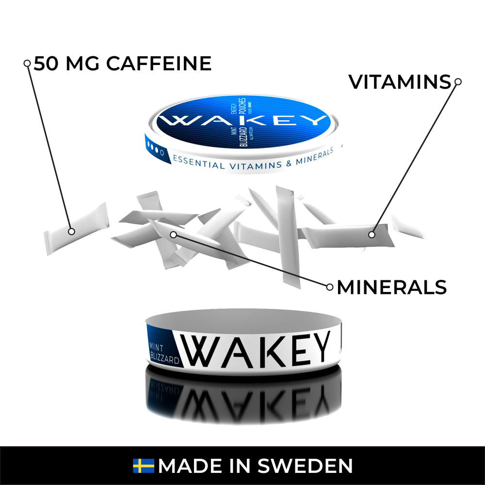 Wakey Energy Pouches ingredients highlight vitamin blend in the formulation