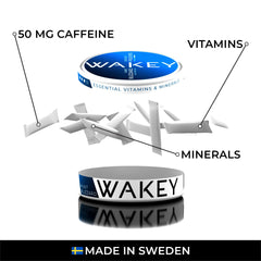 Wakey Energy Pouches ingredients highlight vitamin blend in the formulation