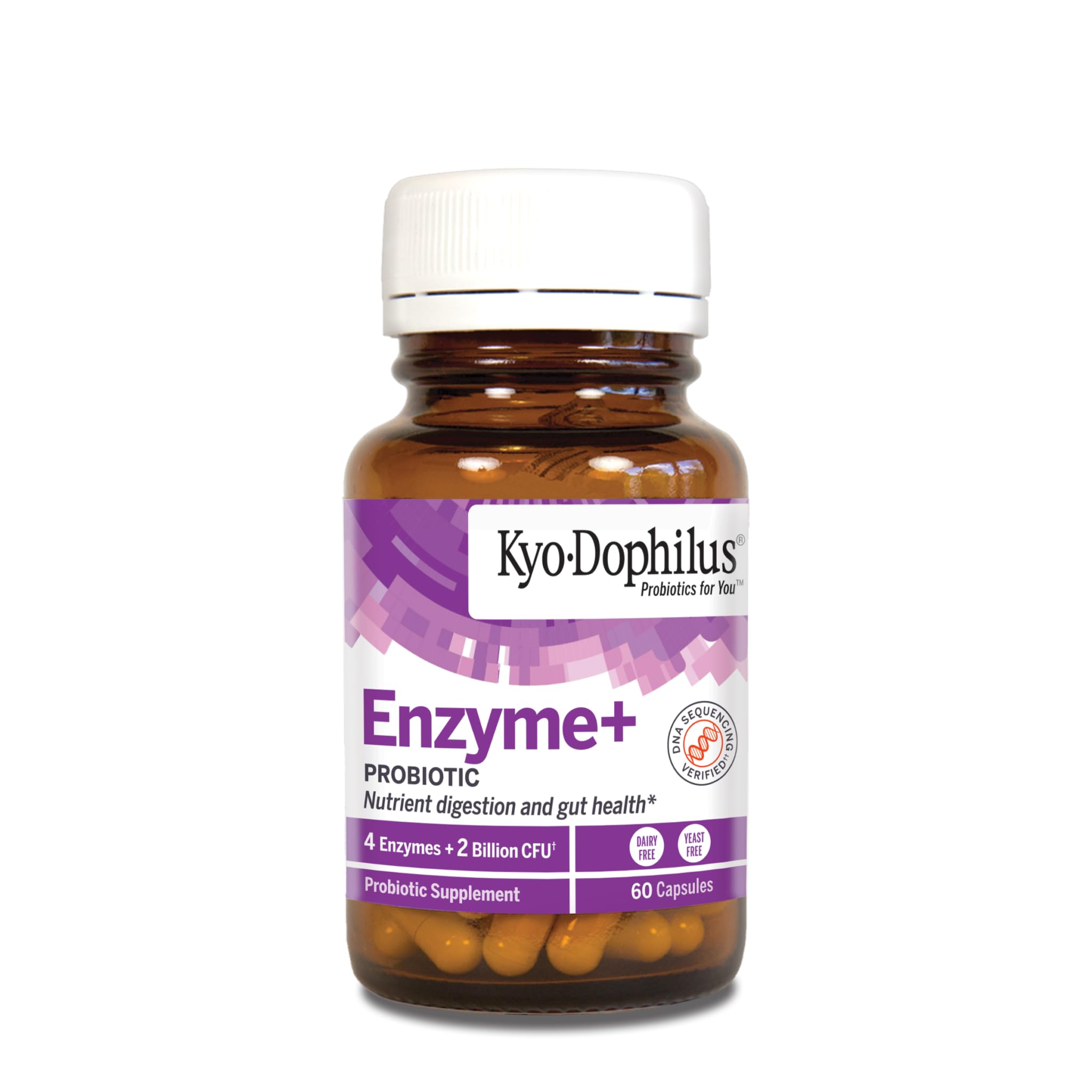 Packaging of Kyo-Dophilus enzymes heat-stable probiotic 60 capsules