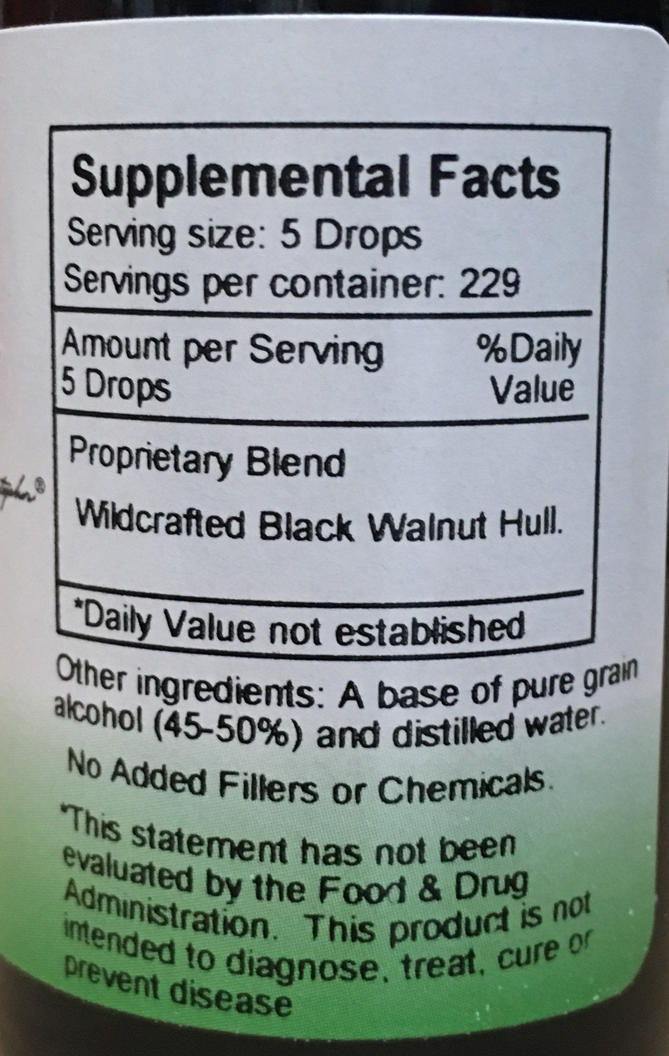 Black walnut hull illustration highlighting herbal extract