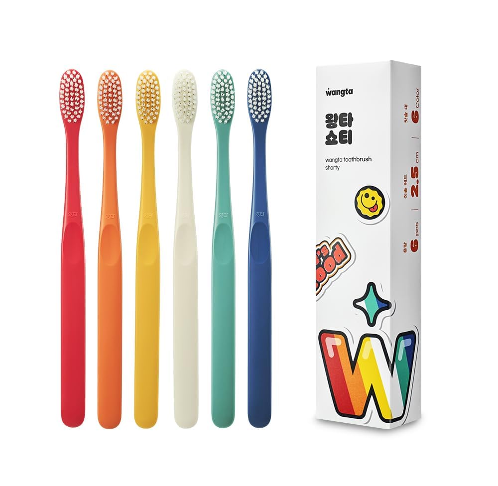 Close-up of WANGTA Shorty 1-inch toothbrush head