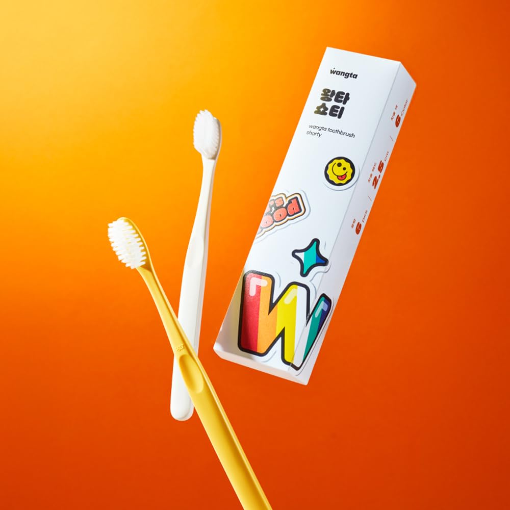 Display of the 6-pack WANGTA Shorty toothbrushes