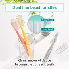 Long brush head design for easier reach on WANGTA toothbrush