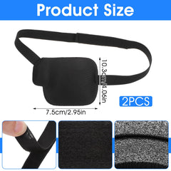 Left eye patch close-up in black