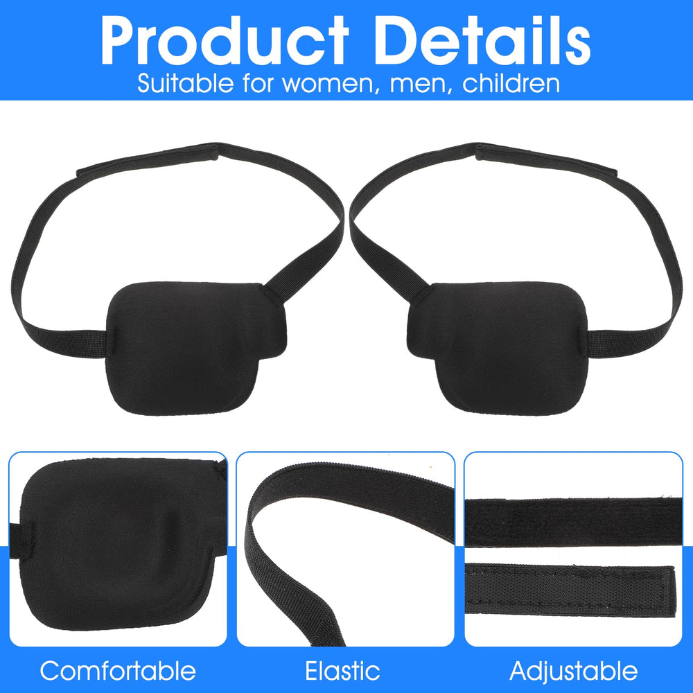 Right eye patch close-up in black