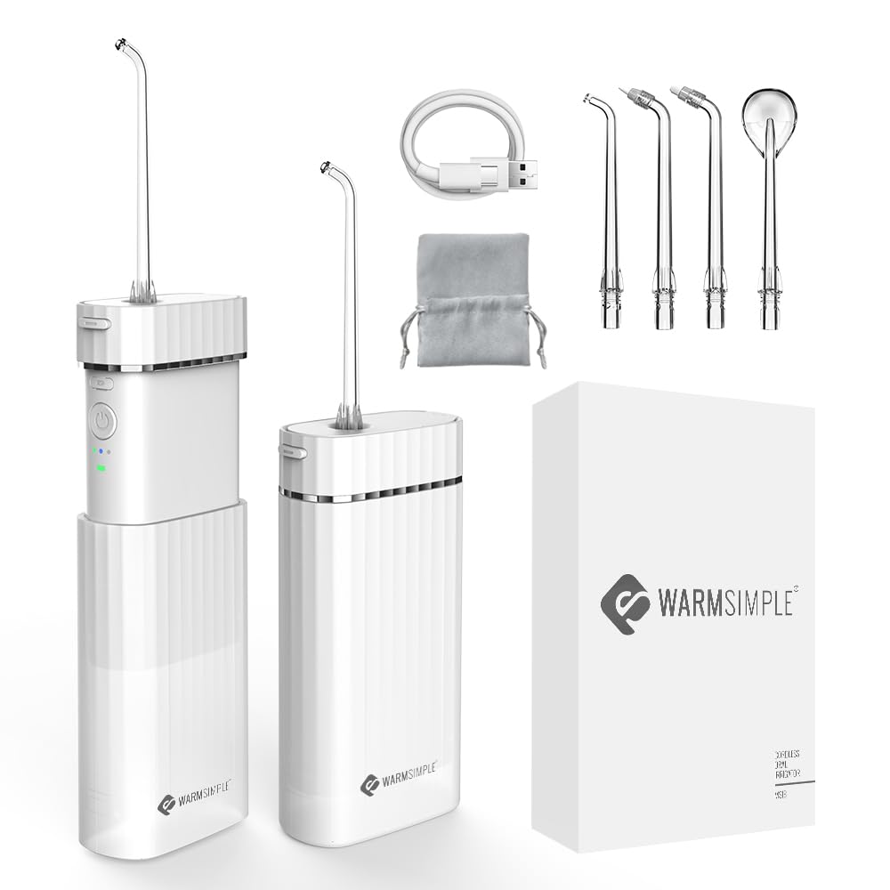 WARMSIMPLE Water Flosser in compact portable design