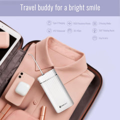 Close-up of WARMSIMPLE cordless water flosser with USB charging