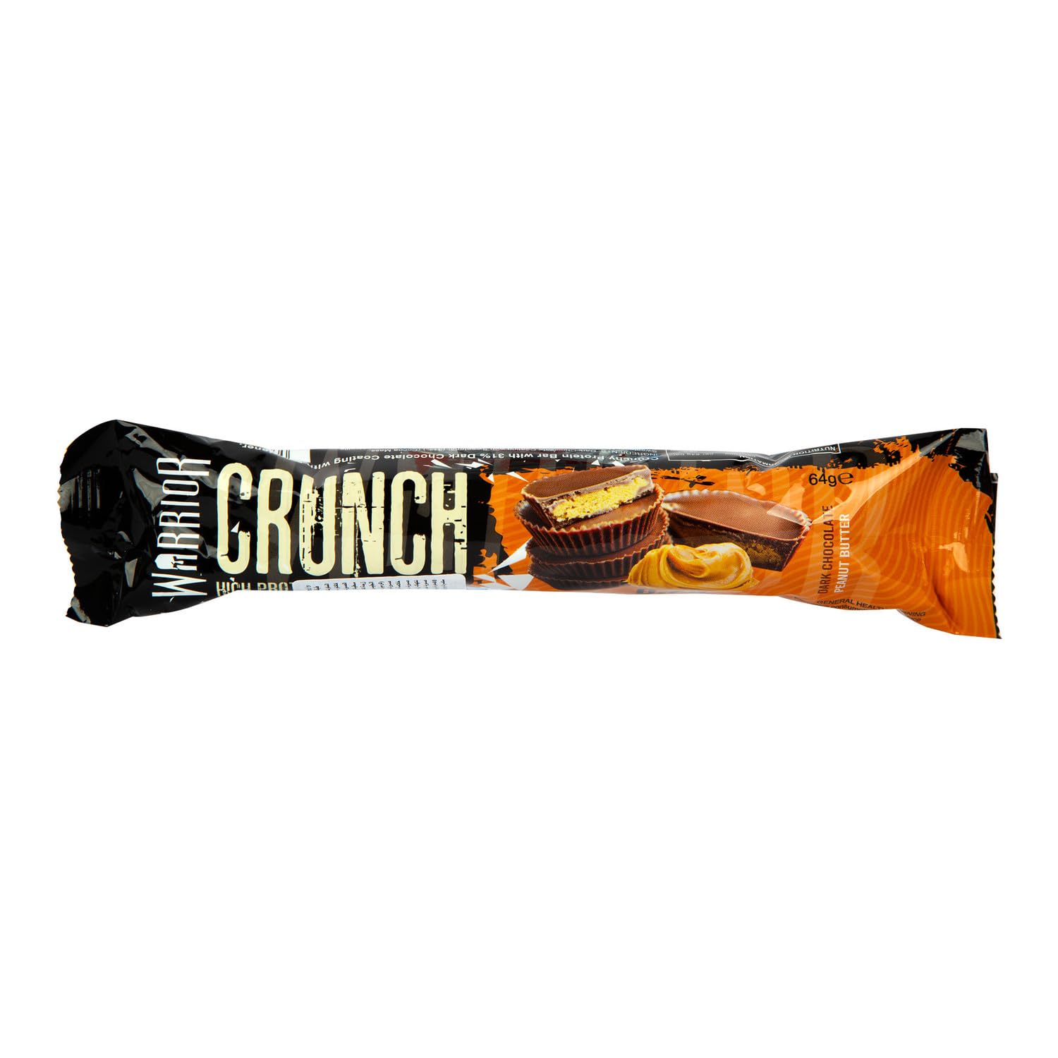 Hero image of Warrior Crunch Bars 12-pack showing caramel and dark chocolate coating