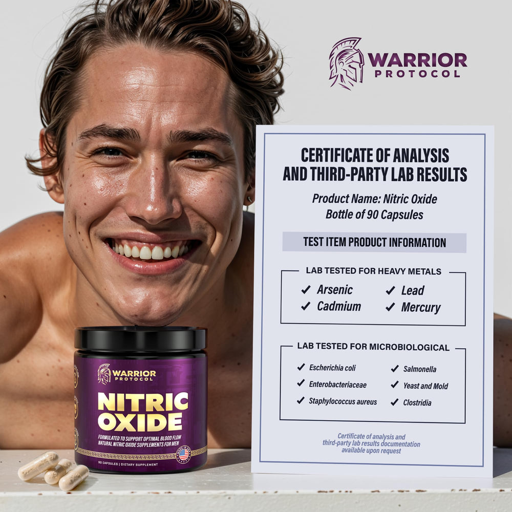 Warrior Protocol maca-shilajit energy capsules indicate energy and stamina support.