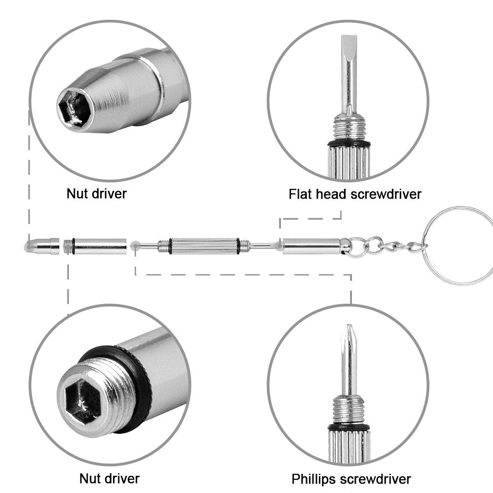 Watch and clock repair tools included in kit