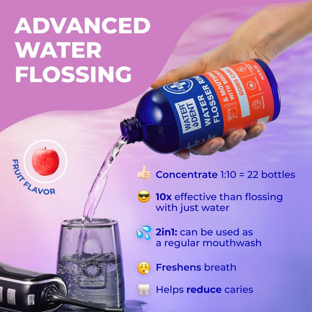 Pack of two WATER DENT Concentrated Rinse bottles