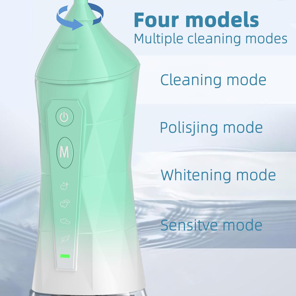 Compact cordless water flosser in travel bag