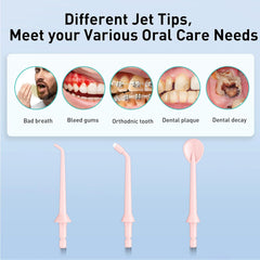 Portable cordless oral irrigator with detachable nozzle