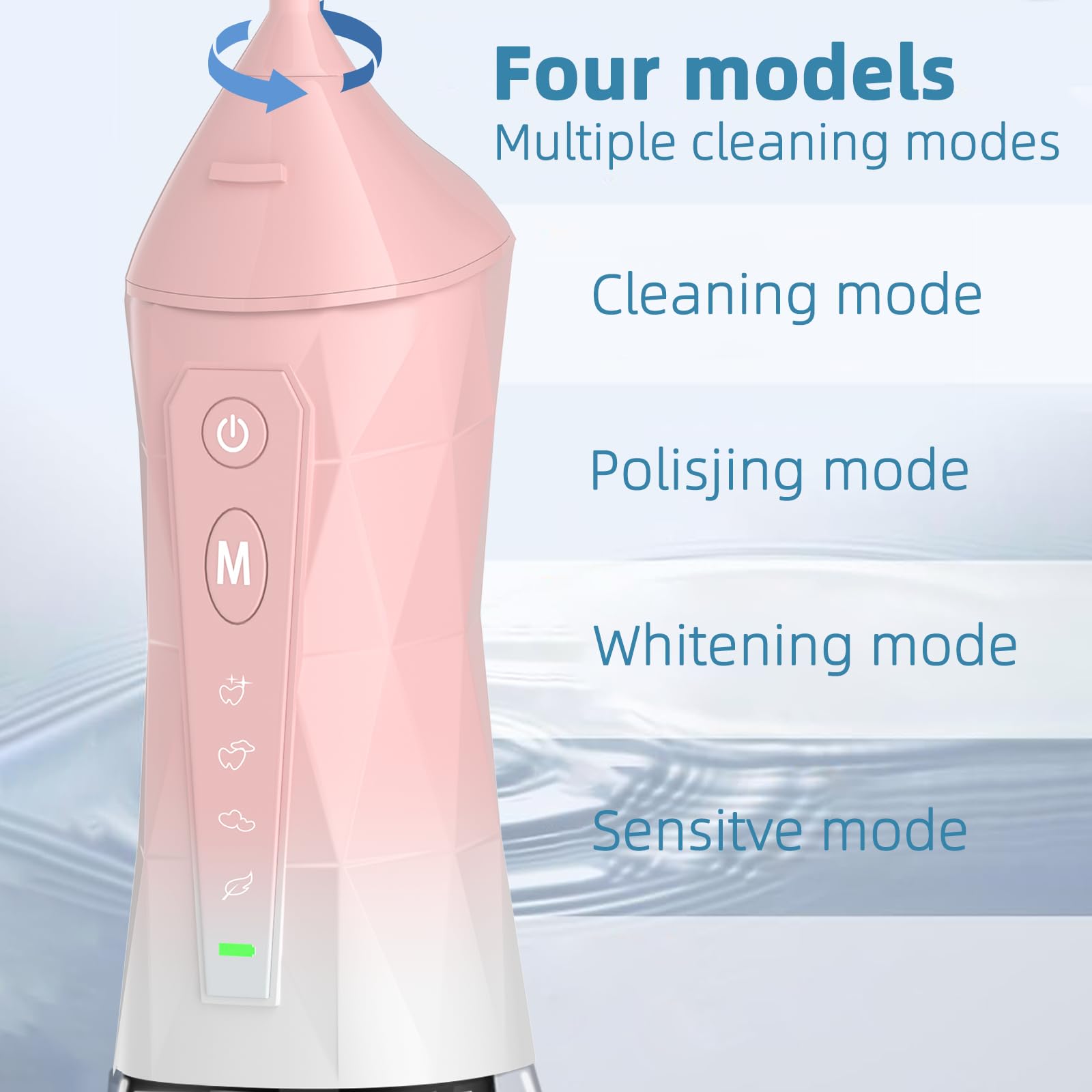 Water flossers showing 4 operation modes
