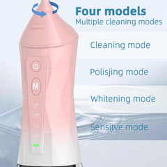 Water flossers showing 4 operation modes