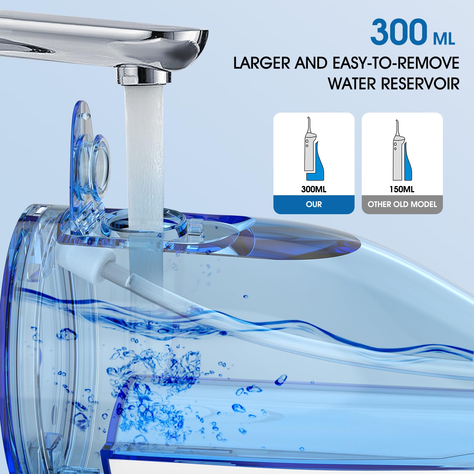 Detachable reservoir with bottom cover for easy cleaning
