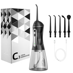 Water Dental Flosser Black – front view