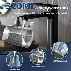Water flosser handheld with 320 ml removable tank