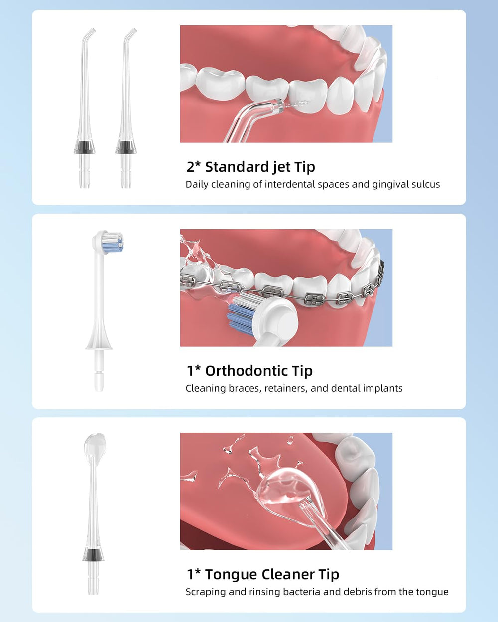 Nine pressure levels for customizable cleaning