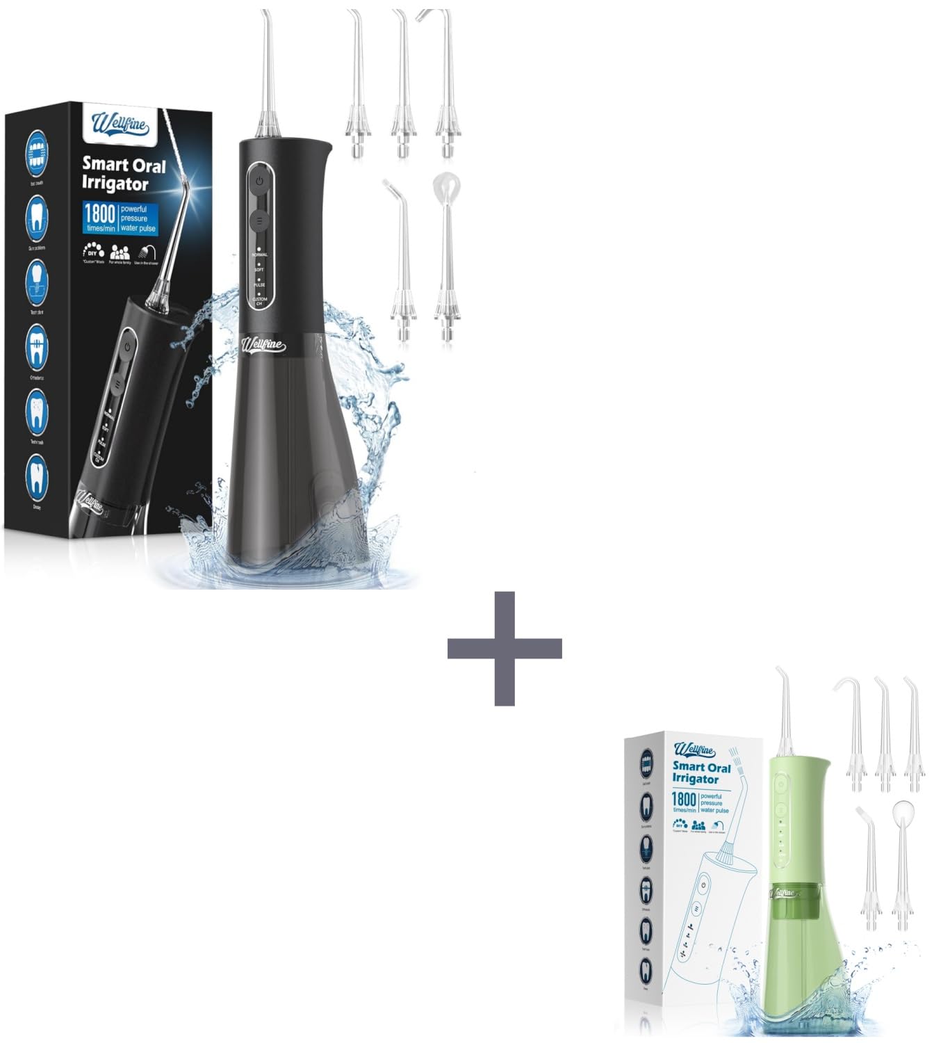 Water Dental Flosser black color, front view