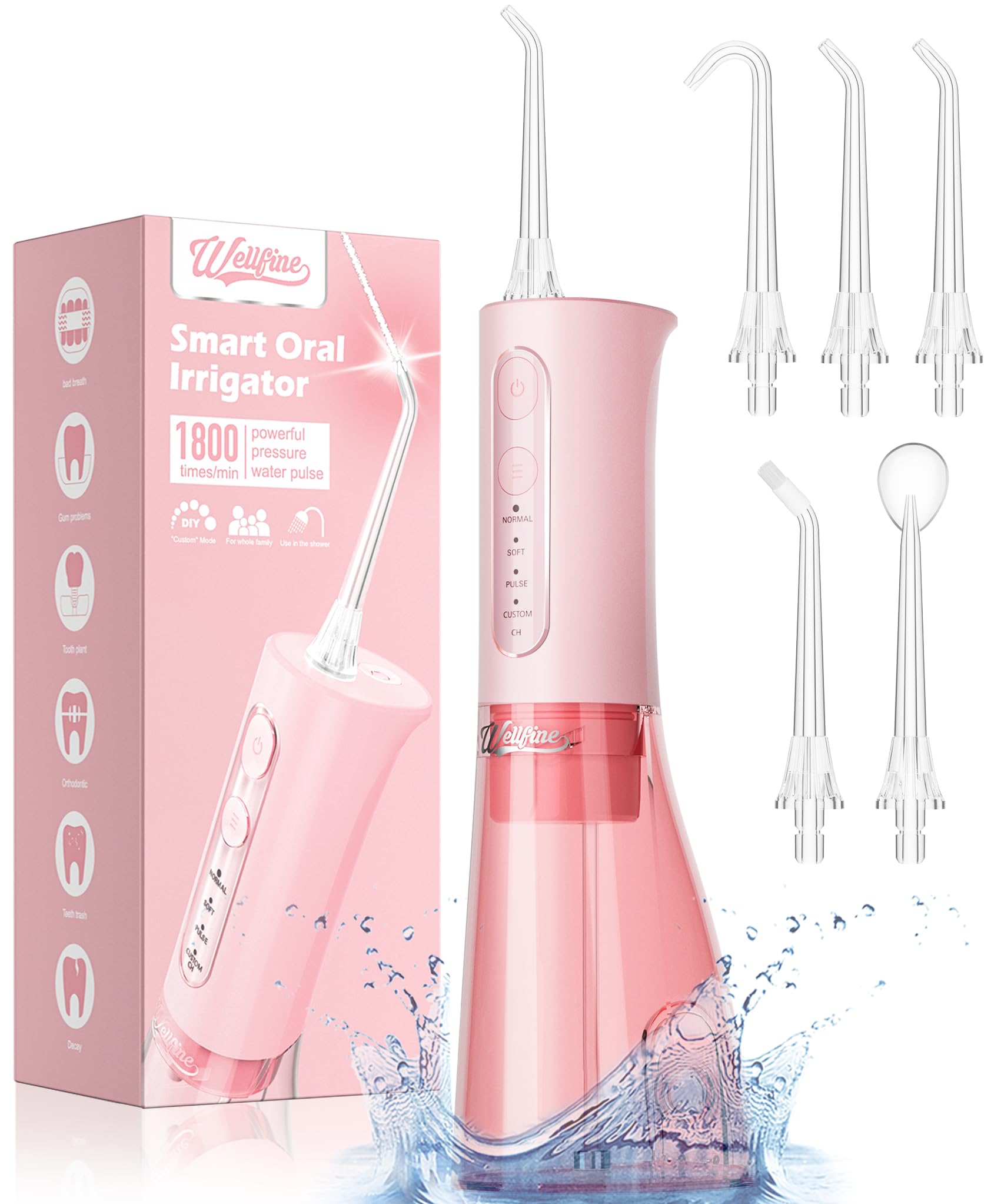 Water Dental Flosser Green front view