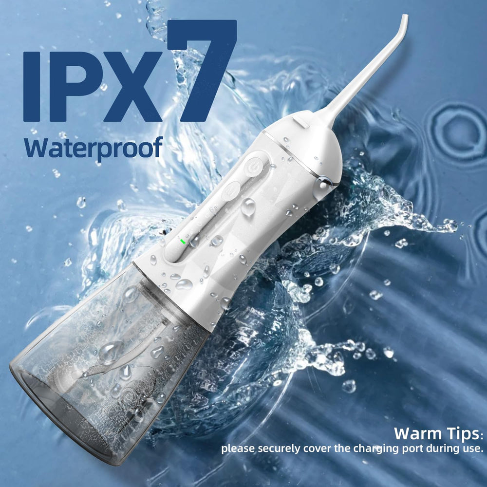 IPX7 waterproof rating and USB-C charging for Water Flosser
