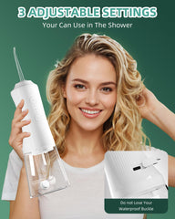 IPX7 waterproof Water Dental Flosser Pearl White