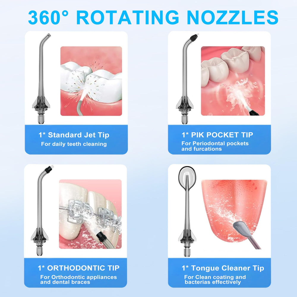 Orthodontic Tip for braces and Tongue Cleaner Tip in clear storage case