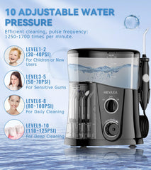 7 jet tips and attachments for comprehensive dental cleaning