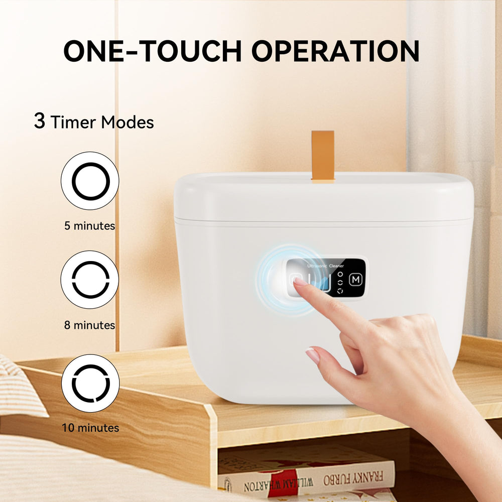 Complete at-home dental hygiene system ready for use