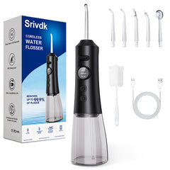 Water flosser device with 300ml tank, cordless design
