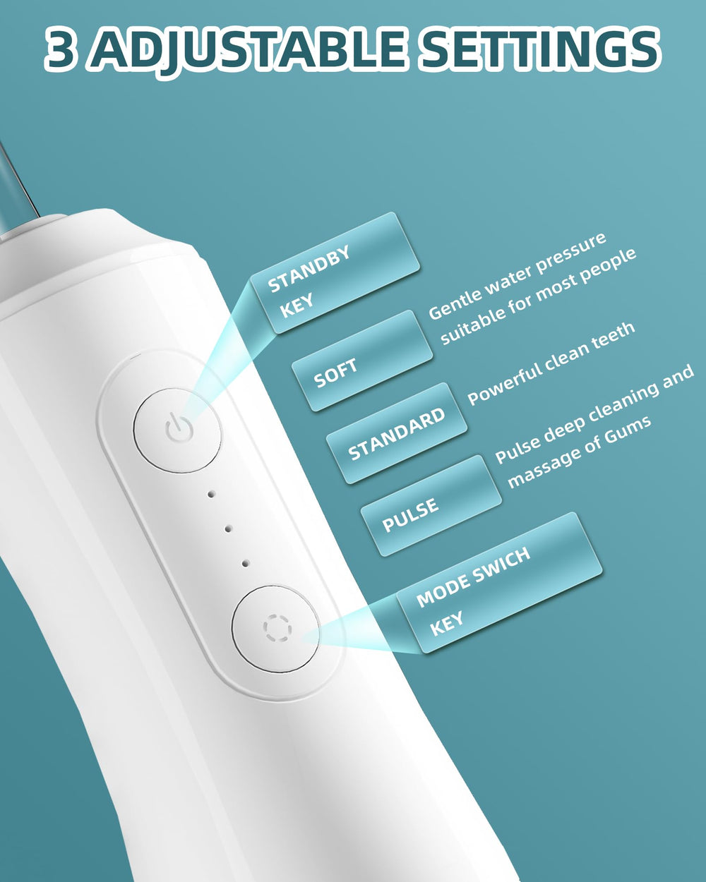 300ml water tank on white OKALA flosser