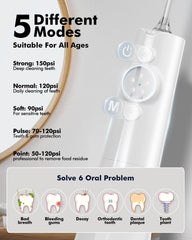 Large BPA-free 300ml tank for full-mouth cleaning