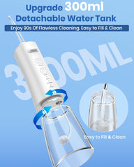 Water Flosser 300ML White nozzle set