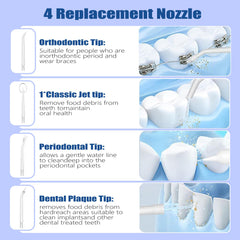 Water flosser with adjustable pressure settings 30-110 PSI