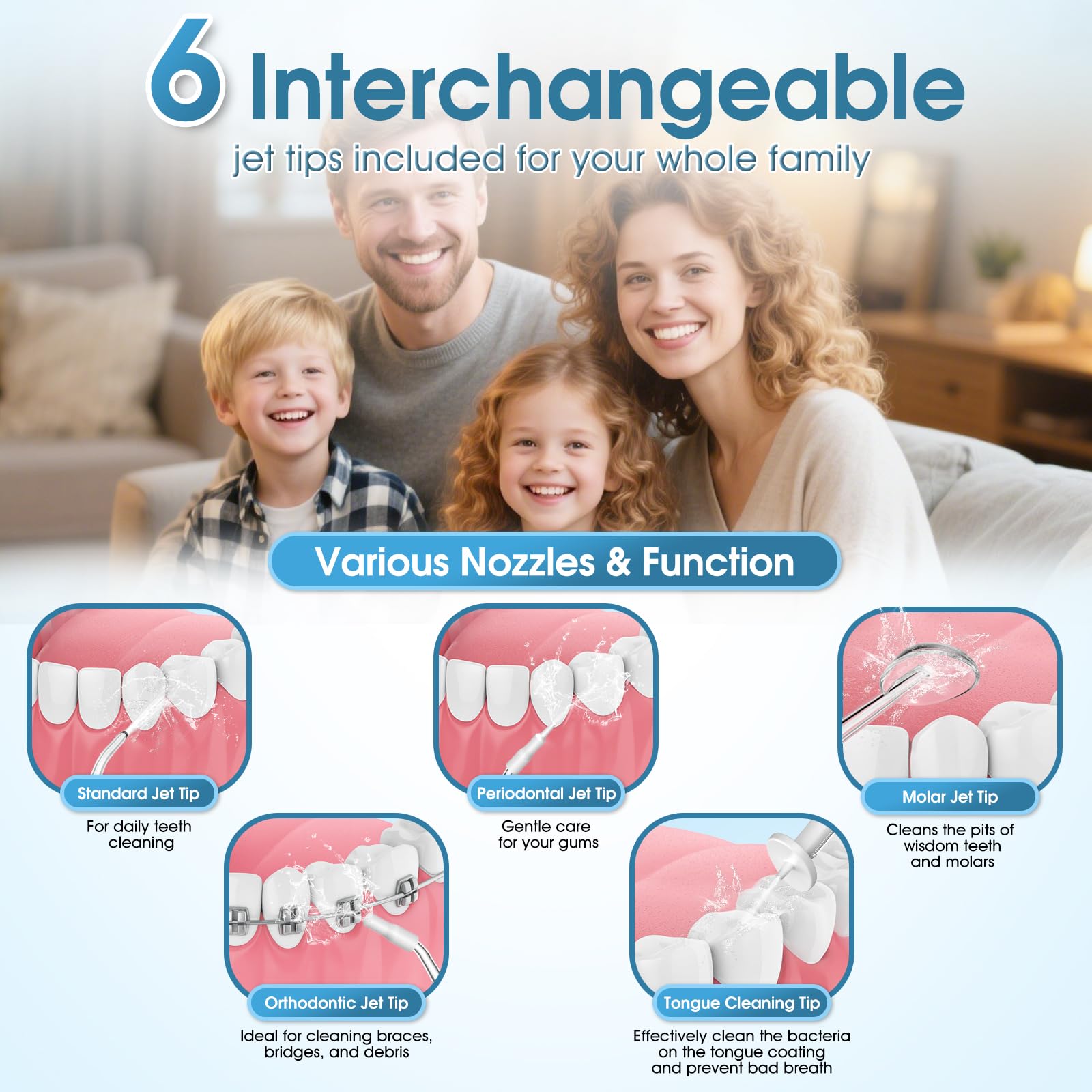 Jet tip close-up for braces and hard-to-reach areas