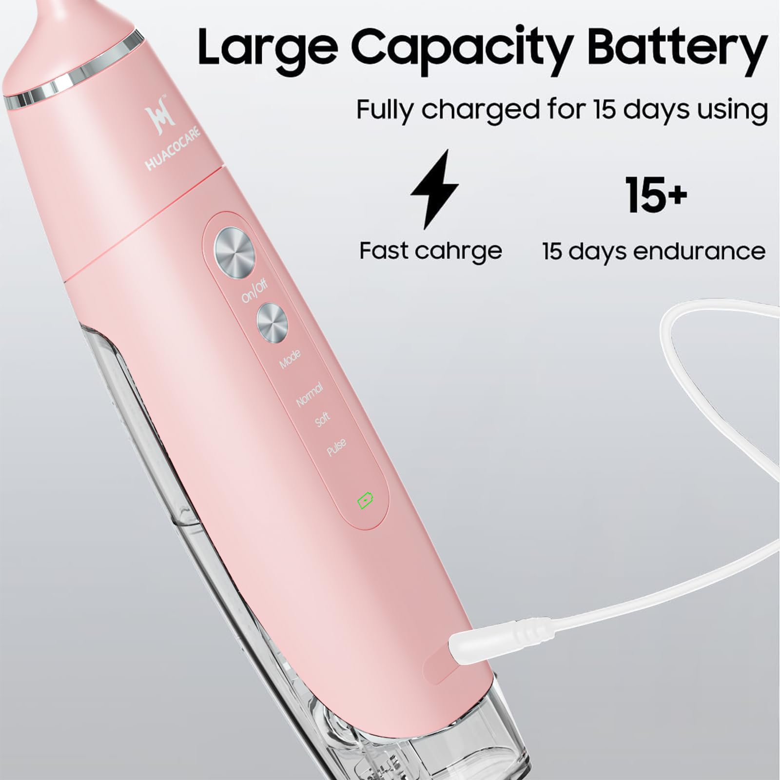 Water flosser bundle with two tanks in pink