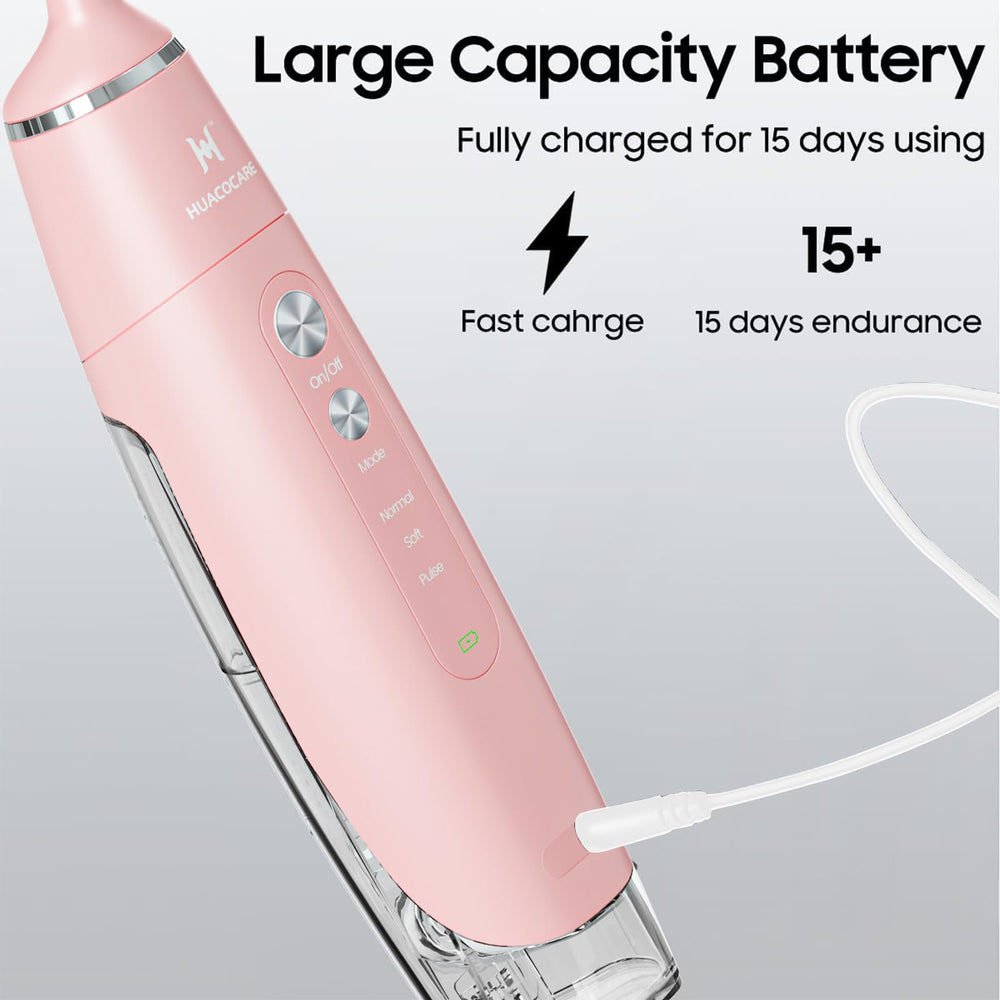 Water flosser bundle with two tanks in pink